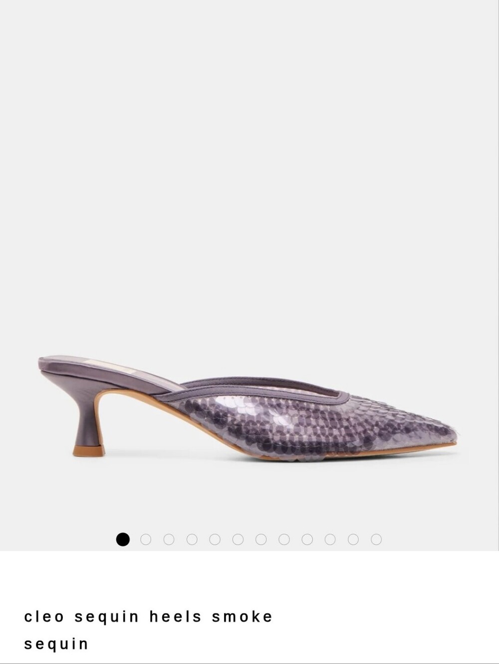 Dolce Vita Cleo Pointed Sequin Mule in Smoky Purple
